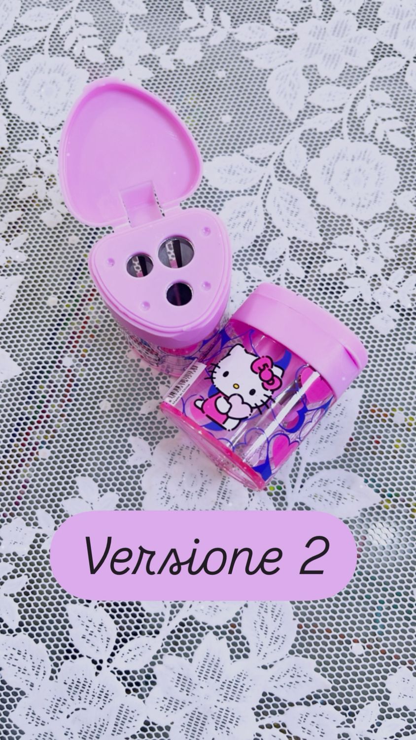 Temperino Hello Kitty versione rosa con serbatoio