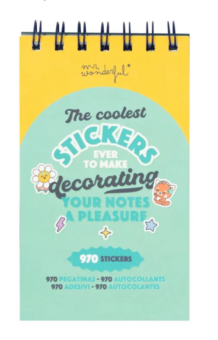 Blocco Adesivi meravigliosi stickers Mr Wonderful