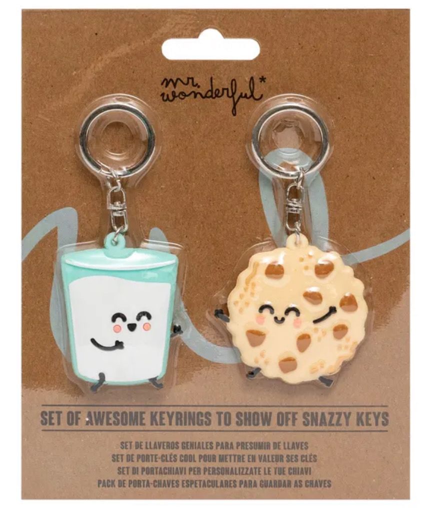 Set di 2 portachiavi - latte e biscotti Mr Wonderful