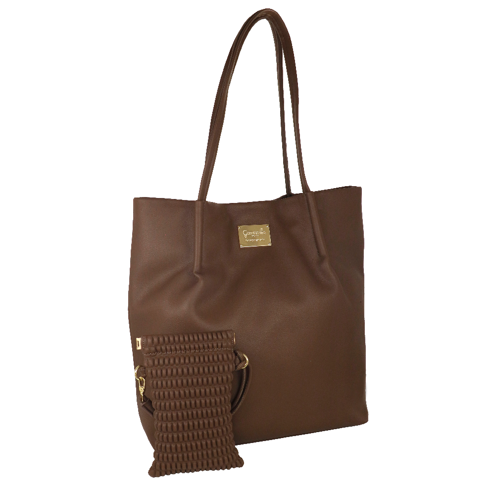 BORSA e PORTA CELL. DAILY TOTE BAG COGNAC Camomilla Milano