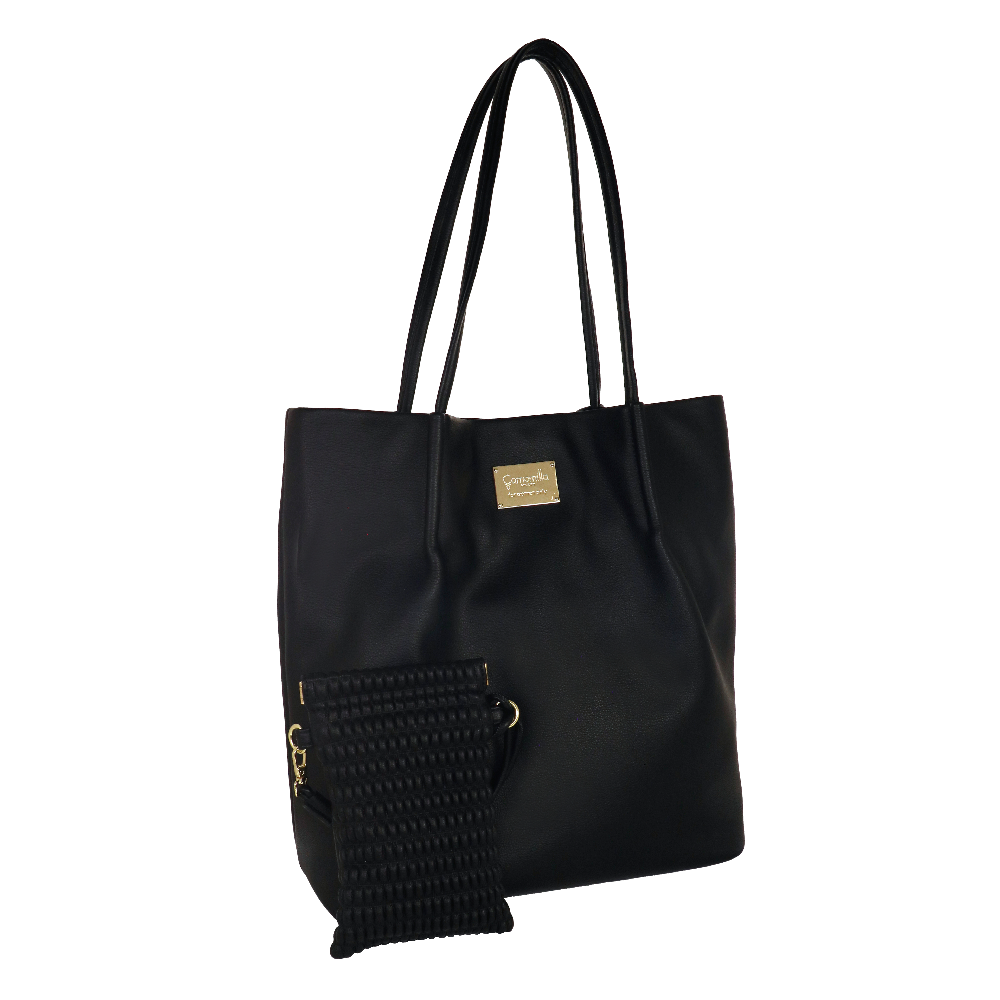 BORSA e PORTA CELL. DAILY TOTE BAG NERA Camomilla Milano