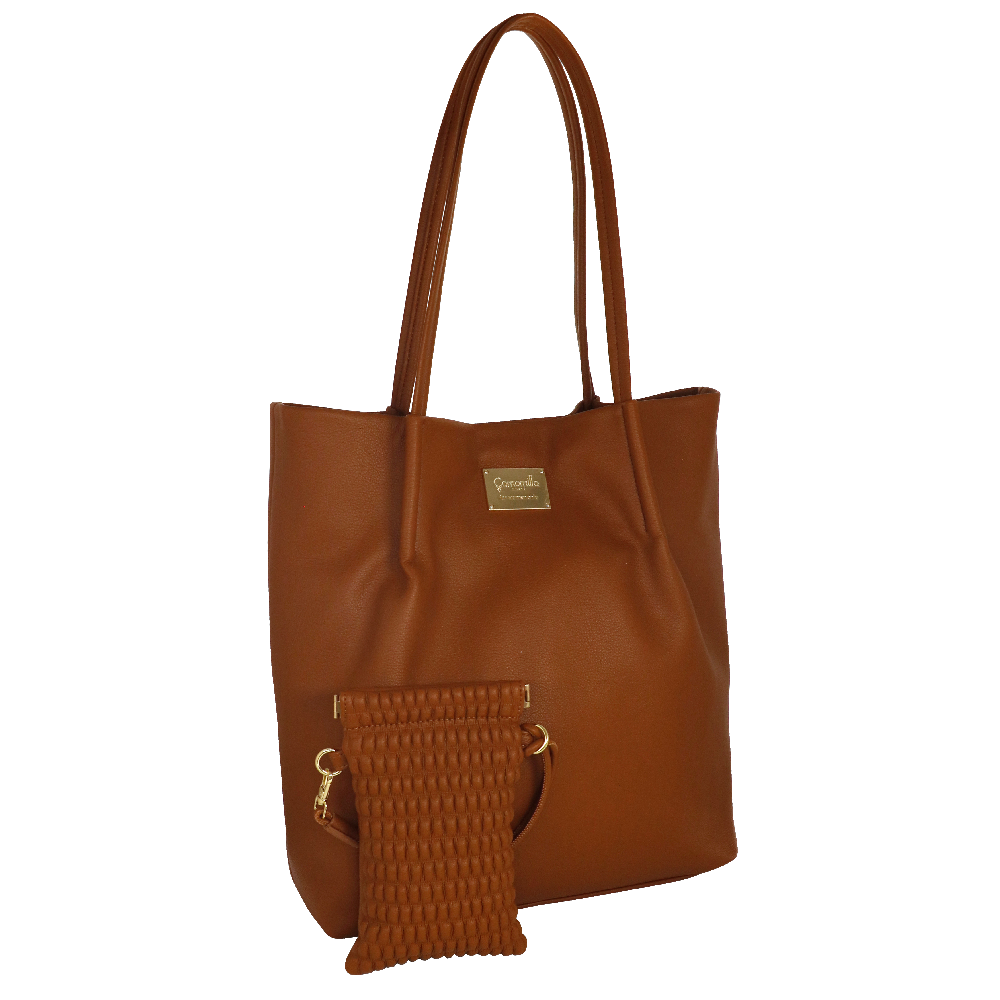 BORSA e PORTA CELL. DAILY TOTE BAG MARRONE Camomilla Milano