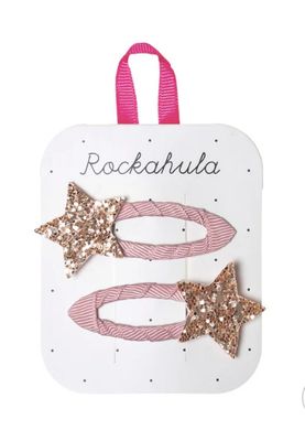 Set 2 Mollette Clic Clac Stelle glitter Rockahula