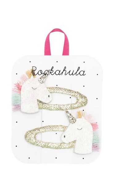 Set 2 Mollette Clic Clac Profilo Unicorno Rockahula