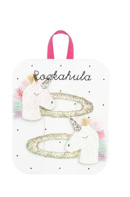 Set 2 Mollette Clic Clac Profilo Unicorno Rockahula