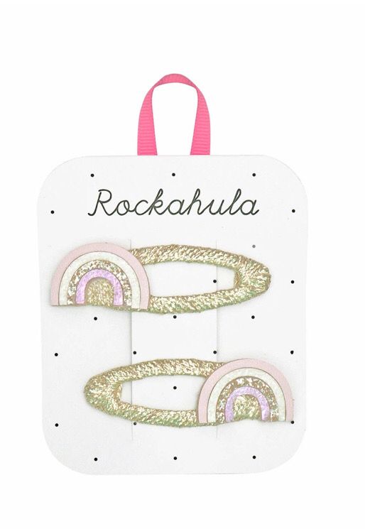 Set 2 Mollette Clic Clac arcobaleno cangiante Rockahula