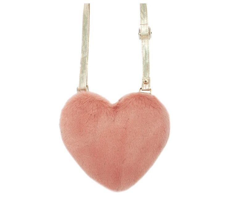 Borsetta a tracolla cuore rosa phard peluche Rockahula