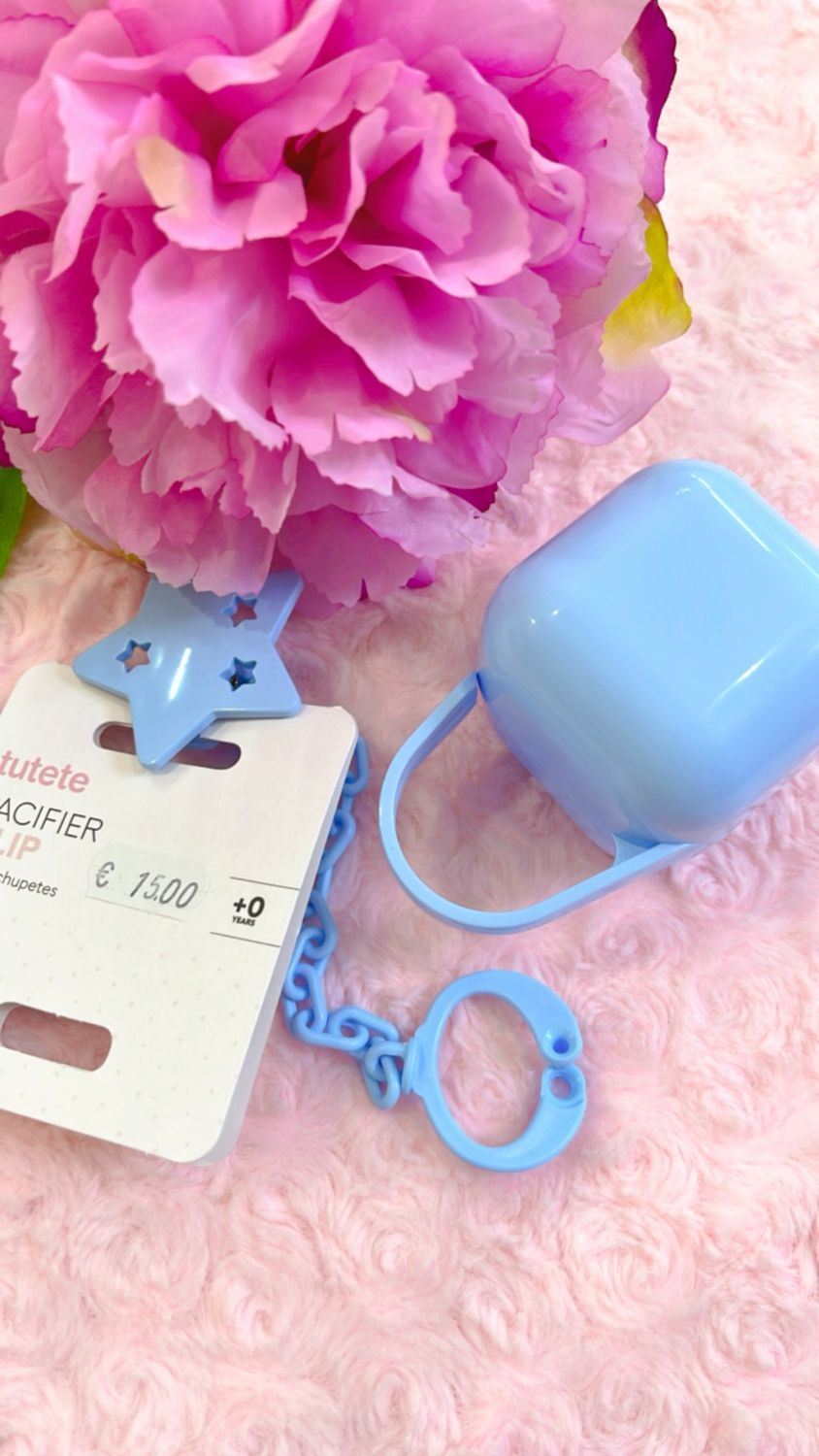 Set personalizzato celeste di scatolina e catenella con stella