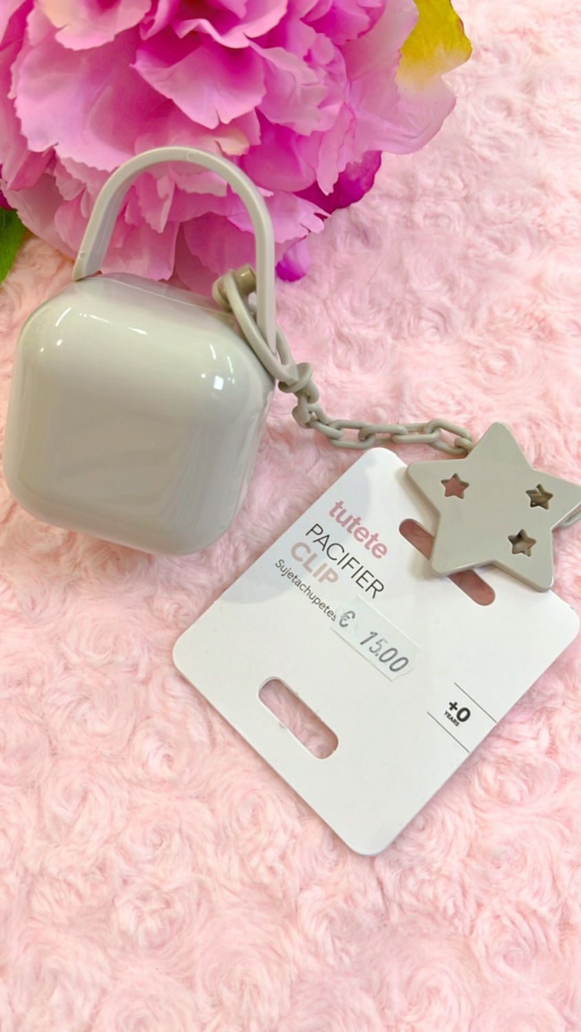 Set personalizzato grigio chiaro di scatolina e catenella con stella