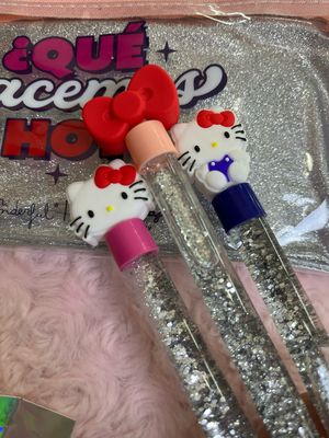 Astuccio 3 penne glitter Hello Kitty per Mr Wonderful