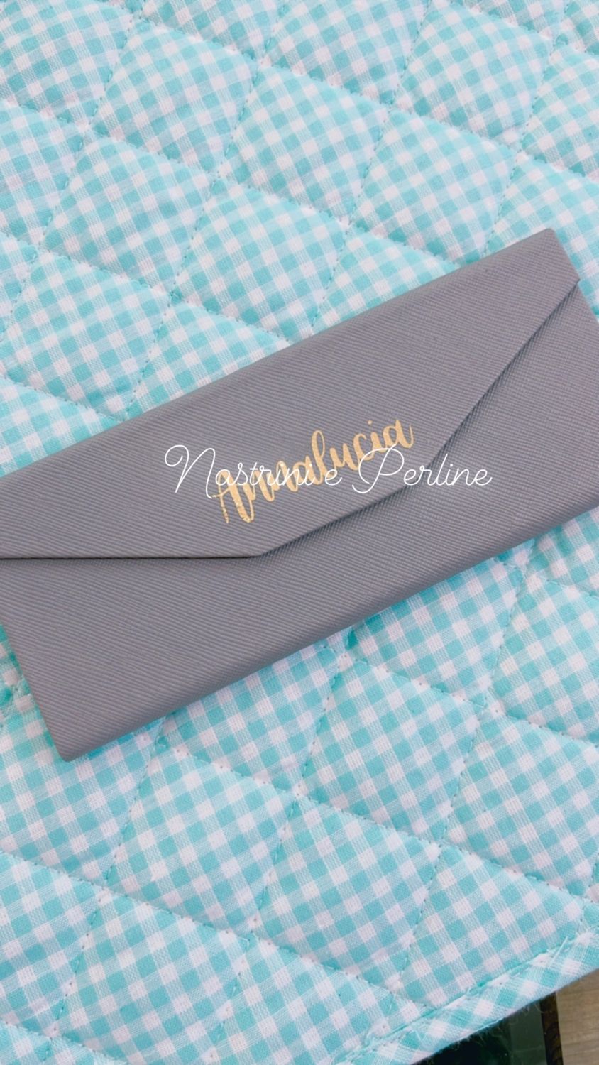 Custodia occhiali GRIGIO richiudibile personalizzato coll. Elite