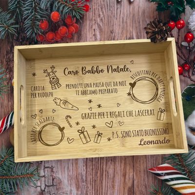 Vassoio versione 2 per la vigilia personalizzato per Babbo Natale