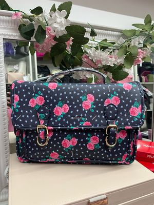 Cartella giorno rose fondo nero Naj-Oleari cod. 61482