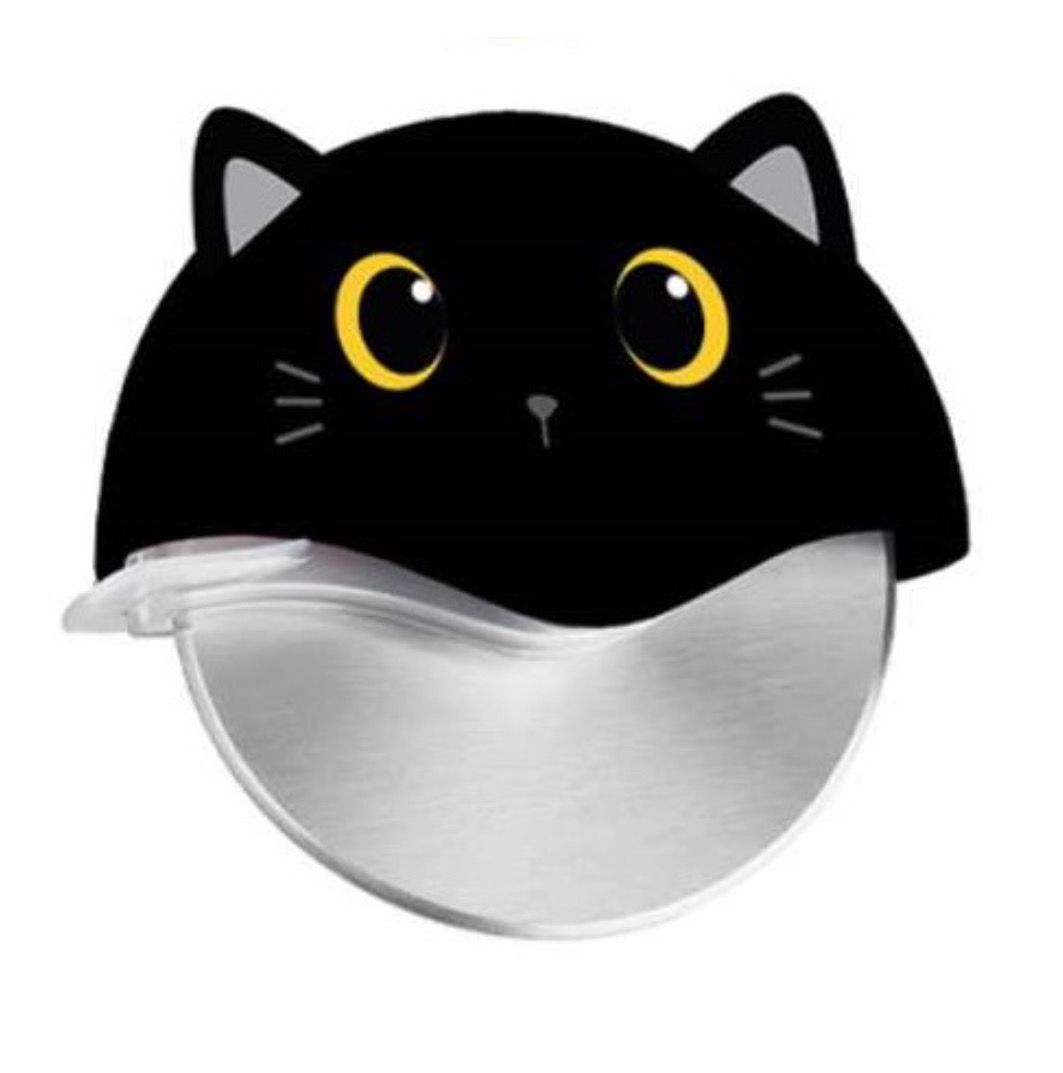 Rotella taglia pizza gatto nero