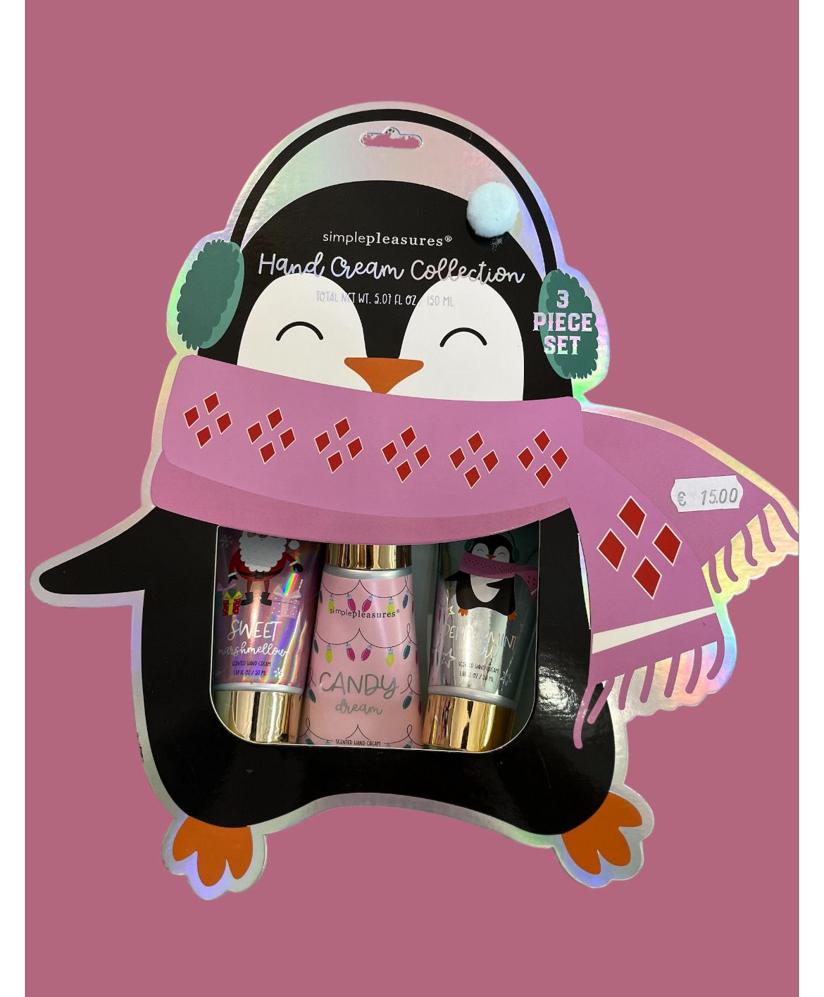 Confezione regalo 3 creme mani pinguino