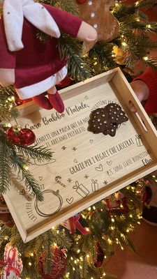 Vassoio versione 2 per la vigilia personalizzato per Babbo Natale