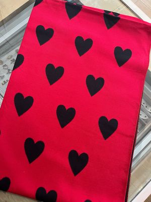 Sciarpa Cuori rosso e nero