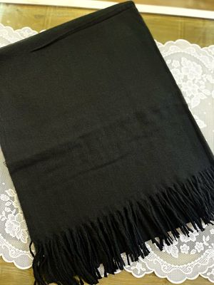 Sciarpa tinta unita nero