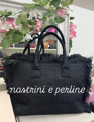 Borsa Tweed nera
