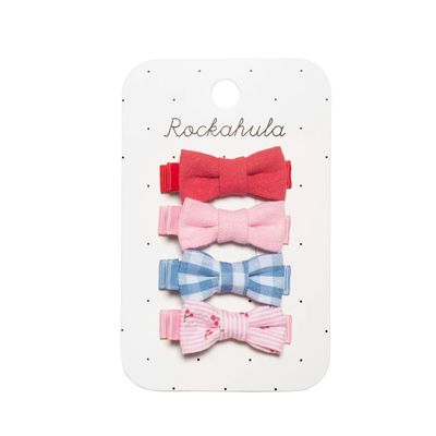 Set 4 mollette a pinza con fiocchetti colorati Rockahula