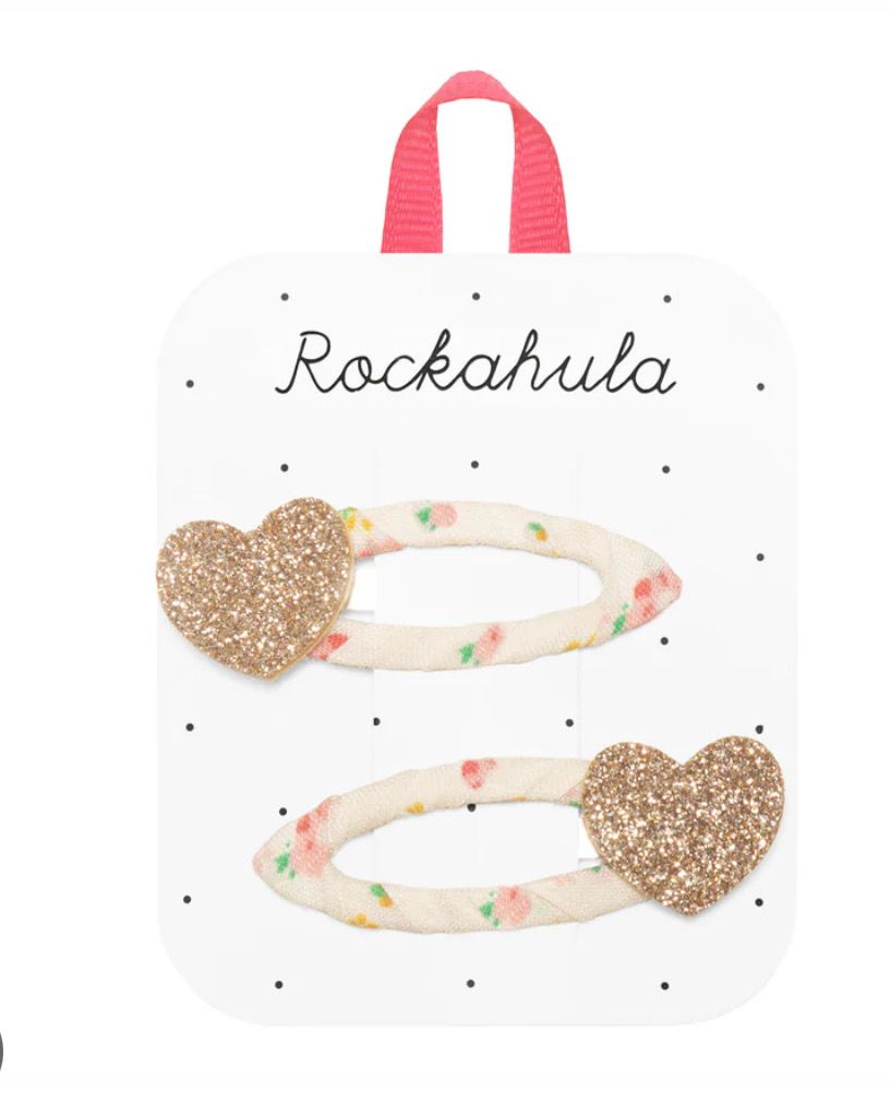 Set 2 Mollette Clic Clac cuori oro Rockahula