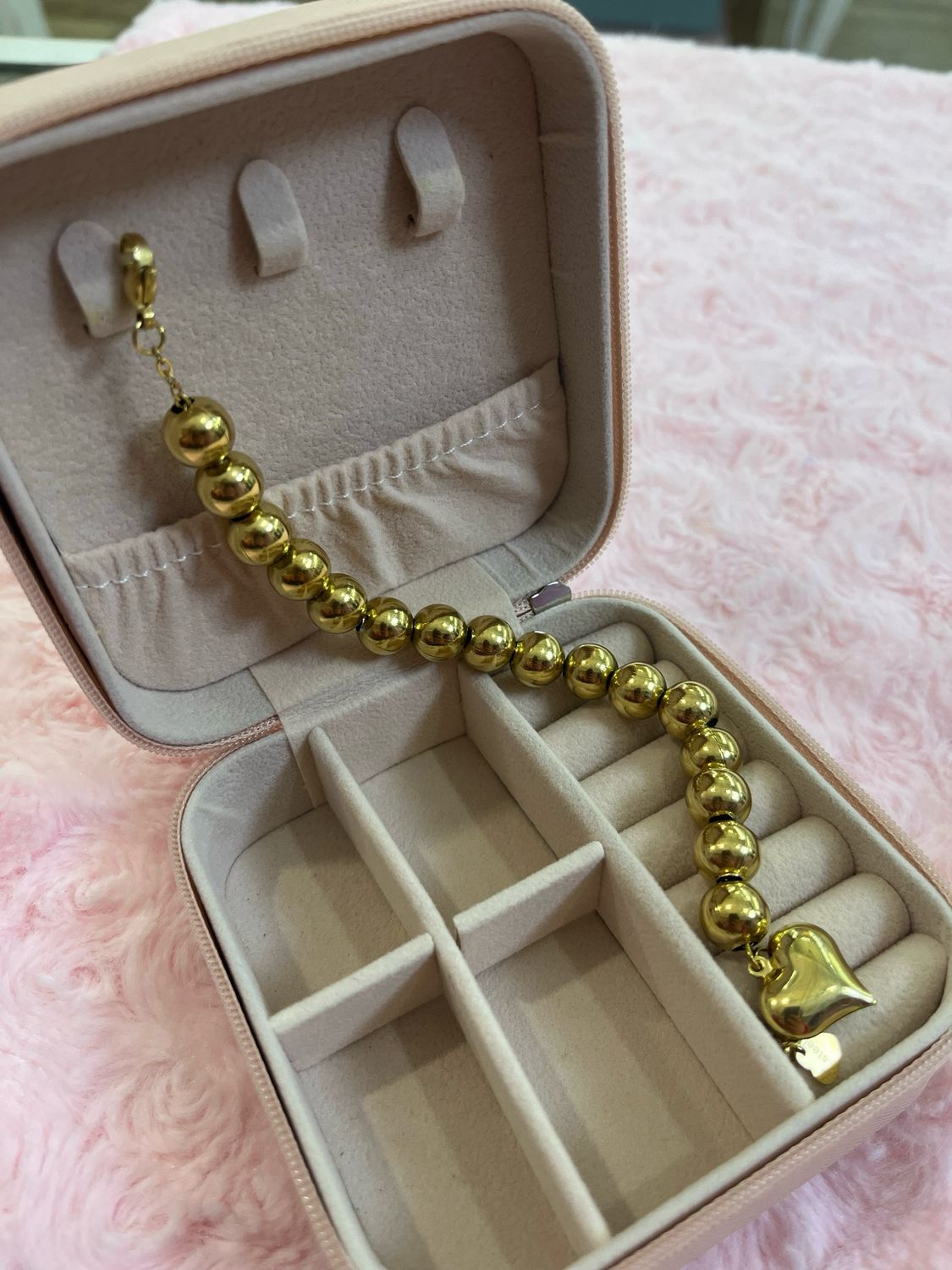Bracciale Sonaglio 10mm in acciaio color oro