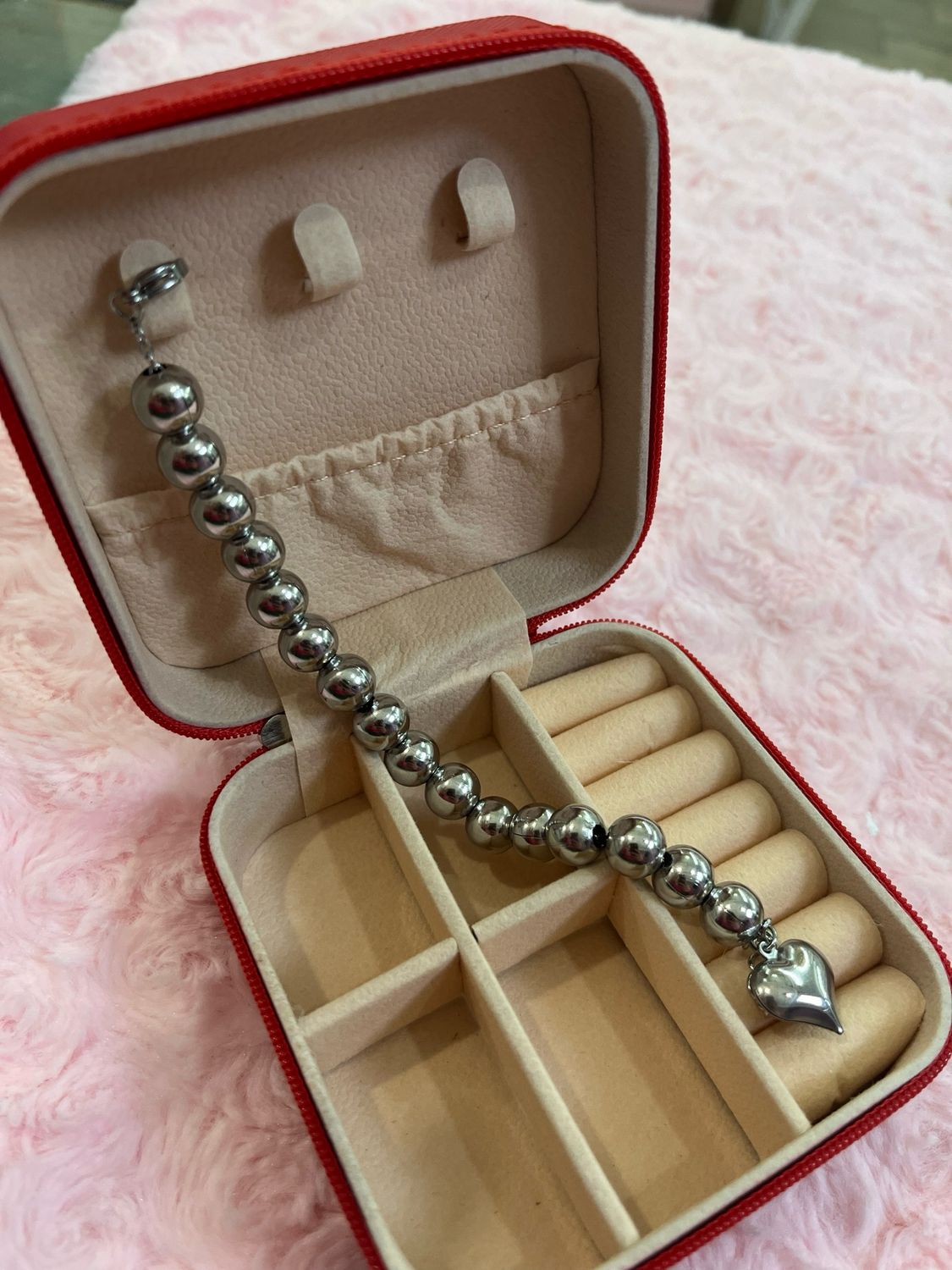 Bracciale Sonaglio 10mm in acciaio color argento