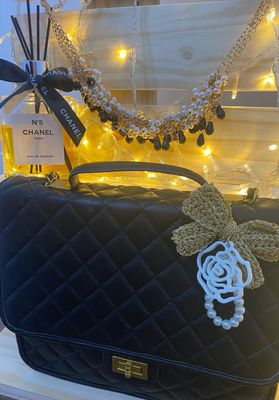 Zaino matelassè nero versione 1 camelia