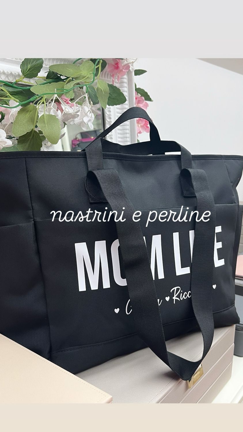 TOTE BAG nera Linea Cool Family