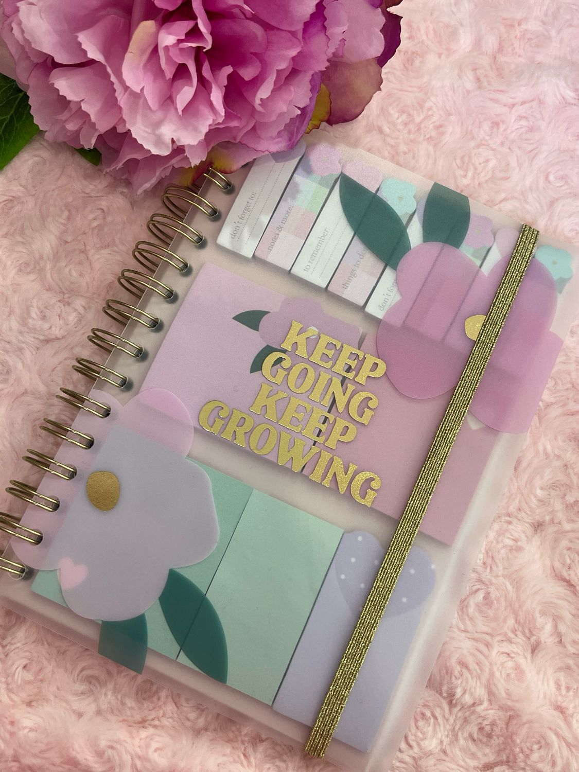 Quaderno con note adesive Linea Bloom keep going keep growing