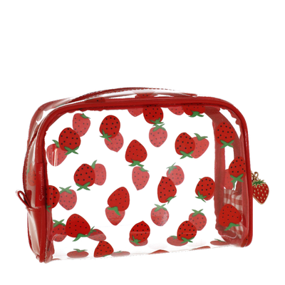 NECESSAIRE trasparente M BERRY ROSSO Camomilla Milano