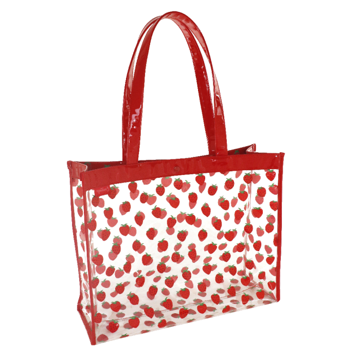 SHOPPING BAG trasparente  BERRY ROSSO Camomilla Milano