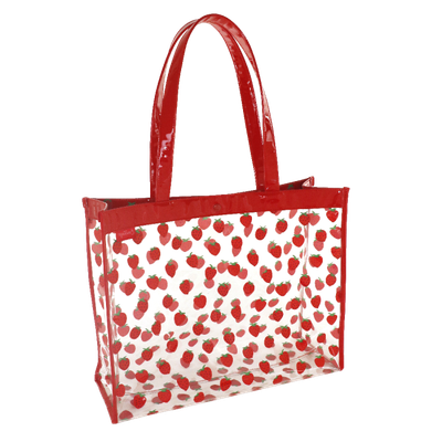 SHOPPING BAG trasparente  BERRY ROSSO Camomilla Milano