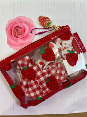 Busta piatta S con scruncies berry Camomilla Milano
