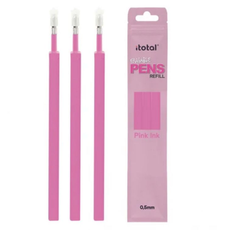 Confezione 3 Refill inchiostro penna cancellabile iTotal rosa