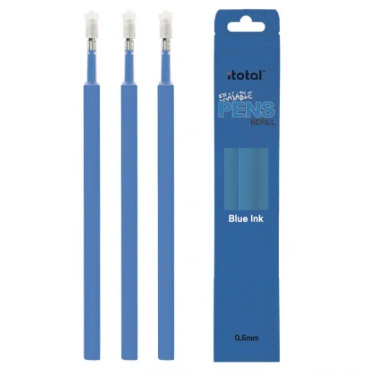 Confezione 3 Refill inchiostro penna cancellabile iTotal blu