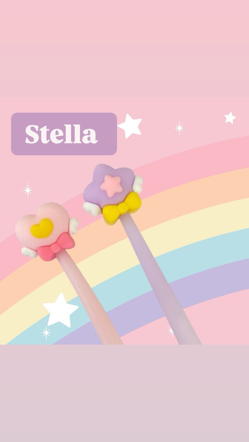 Penna Gel flessibile stella lilla