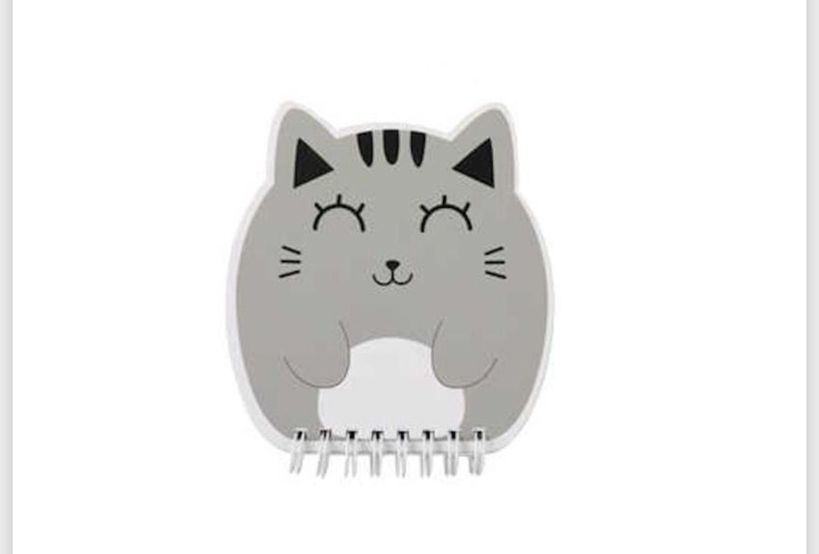 Mini Block notes gatto grigio