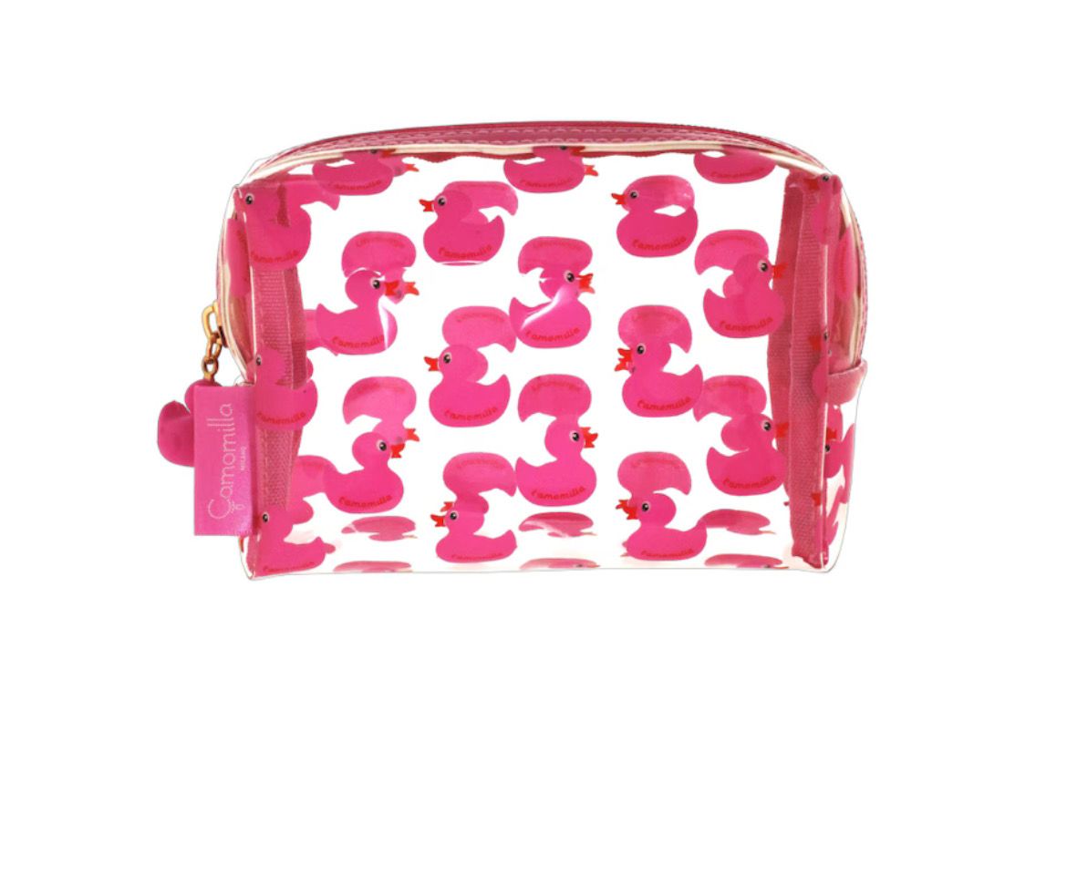NECESSAIRE trasparente M Qua Qua Fuxia Camomilla Milano