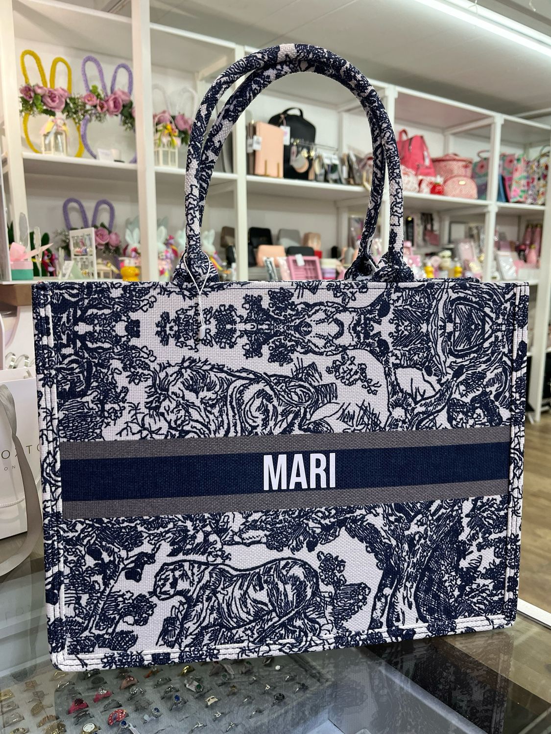 Borsa tote bag Giungla Blu
