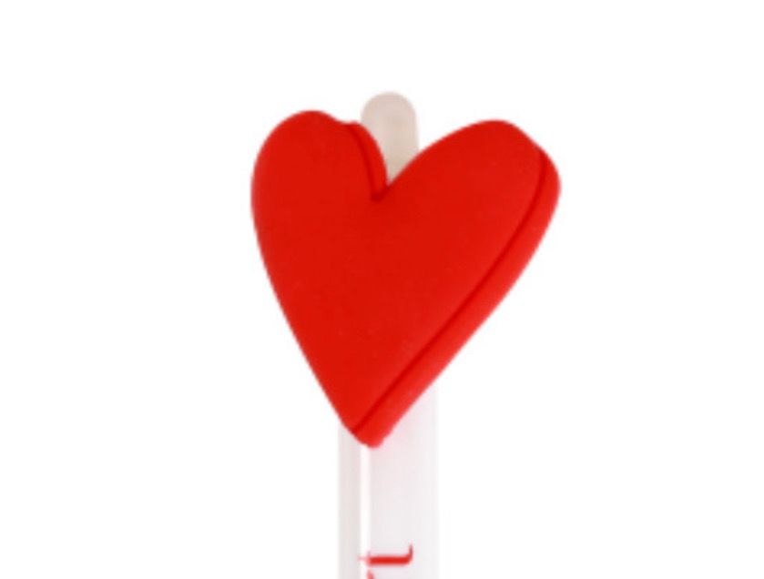 Penna Cancellabile cuori rossi iTotal