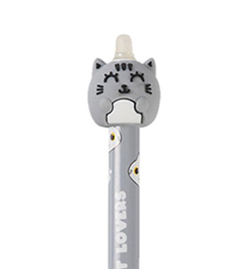 Penna Cancellabile gatto grigio 3D I-TOTAL