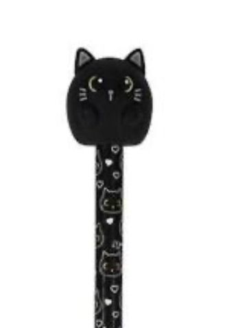 Matita gatto nero in legno I-TOTAL con topper