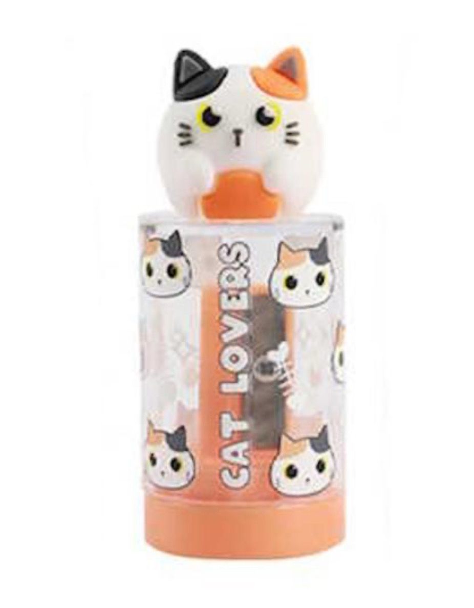Temperino gatto arancio bianco con serbatoio Itotal