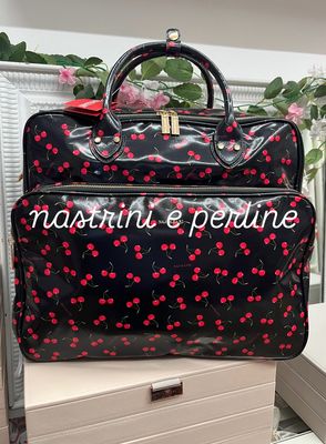 Borsone weekender Naj oleari cherry fondo nero