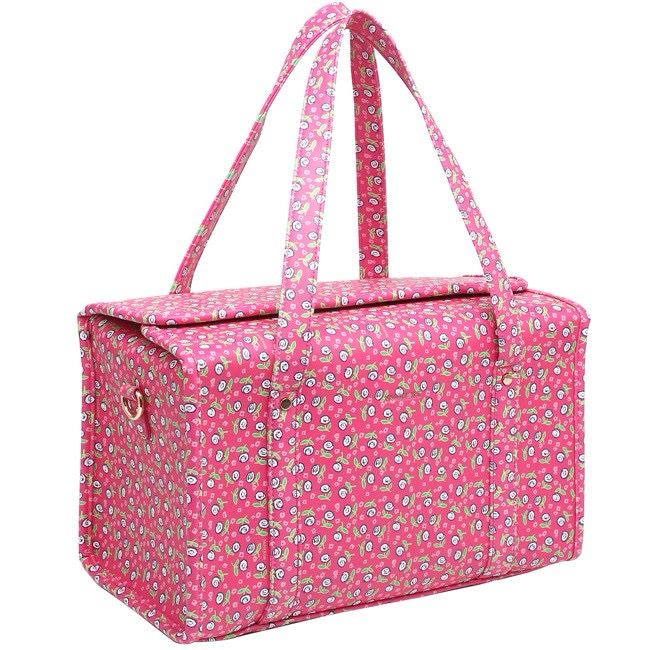 Bauletto Naj-Oleari roselline fondo fuxia con tracolla