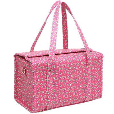 Bauletto Naj-Oleari roselline fondo fuxia con tracolla