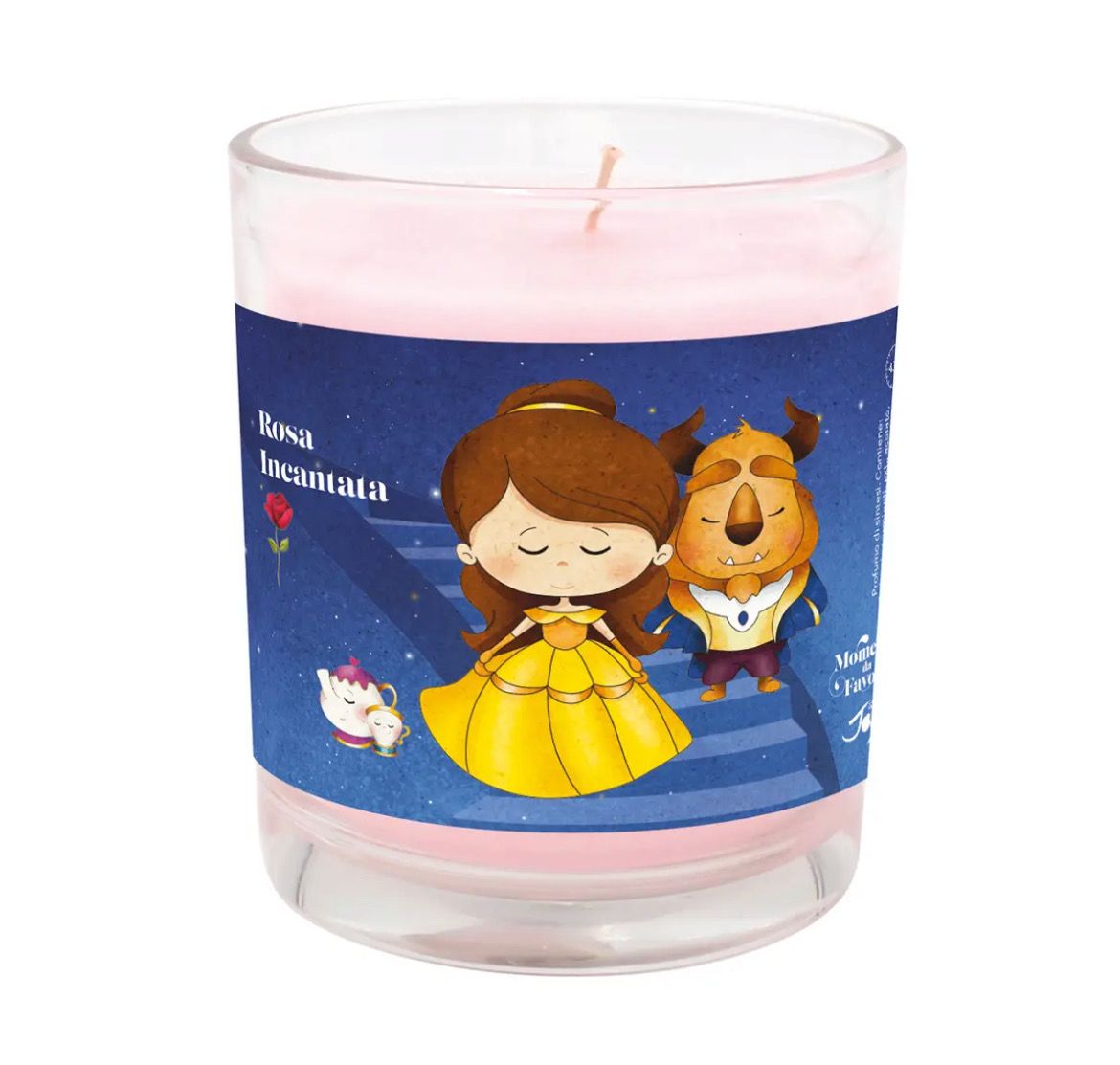 Candela Bicchiere La Bella e la Bestia