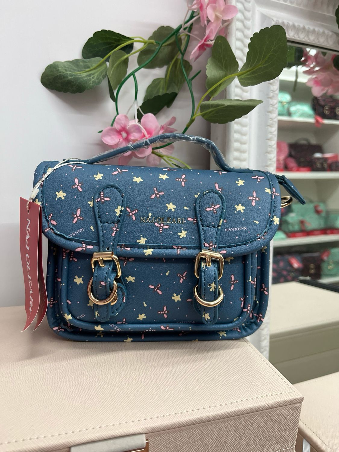 Cartella mini apine fondo jeans Naj-Oleari cod. 61158