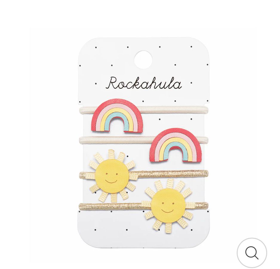 Set 4 elastichetti arcobaleni e sole Rockahula